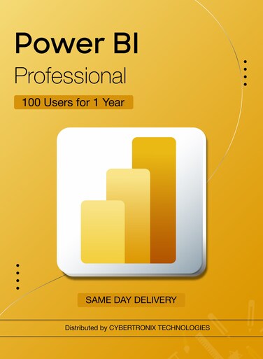 Microsoft Power BI Professional 100 User for 1 Year   Digital License   Instant Delivery   SAME DAY DELIVERY