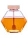 ELECDON Honeycomb Shape Honey Pot Jar, Clear Heat-Resistant Storage Container Honey Pot Glass Honey Jar with Dipper and Lid Cover Store Jam, Spice, Honey, Pudding for Home Kitchen Serving Spoon,380ML