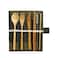 Bamboo Cutlery Set, Bamboo Travel Utensils Include Knife Fork Spoon Chopsticks Straws