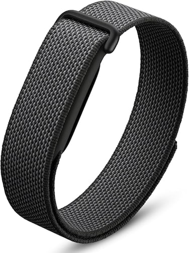 Google Fitbit Air Woven Nylon Loop Replacement Band, Stretchy Breathable Sport Strap, Adjustable Elastic Replacement Wristband with Metal Buckle for Men Women