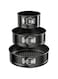 WinGluge 3 Pieces Open Cake Tin, 12/18/22cm Round Baking Tray, Cake Pan, Non-Stick Coating Cake Pans with Removable Base, Cake Pan Set, for Cakes, Quiche