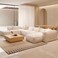 Karnak Amelia 6 Seater U-Shape Velvet Sofa - Beige