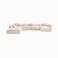 Karnak Amelia 6 Seater U-Shape Velvet Sofa - Beige