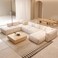 Karnak Amelia 6 Seater U-Shape Velvet Sofa - Beige
