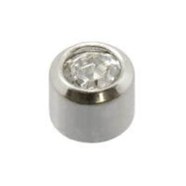 Caflon Singles Birthstone April   White Stainless Earring  3mm