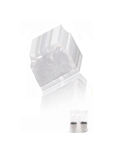 200 Pack Handle Drinking Poly Bags - Clear Plastic Packaging Bags 12.5" L x 11" H for Take Out, Beverage, Coffee, Juice - Hanging Hole Cup Carrier with Handle, Holds 2 Cups