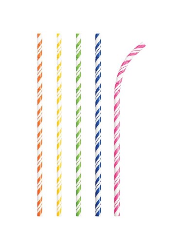 Creative Converting Multicolor Paper Straw 24ct