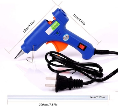 CRAFT MAGIC 20W Hot Glue Gun Kit with 20 Glue Sticks &ndash; Mini Hot Melt Glue Gun with Anti-Heat Cover for DIY Crafts, Repairs and Sealing