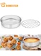 8-inch Cake Pan with Rack Set, Stainless Steel Round Cake Pans and Baking Cooling Racks, Non Toxic, Healthy, Dishwasher Safe