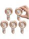 SUSOO 5 Pcs Strong Suction Cup Shower Hooks for Home Kitchen Organizer, Heavy Duty Reusable Waterproof Vacuum Hooks for Bathroom Wall, Glass, Tile, Loofah, Towel,Small Accessories