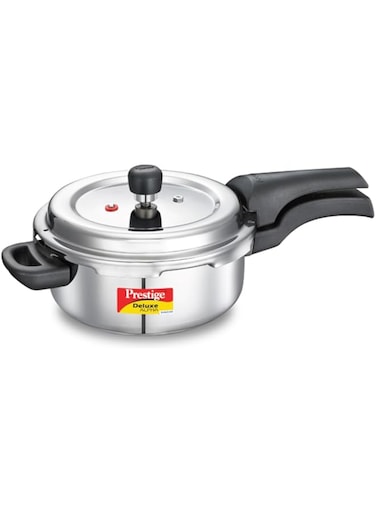 Prestige Deluxe Alpha Svachh Stainless Steel Pressure Cooker 3 Ltr   Silver