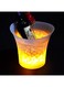 U-HOOME LED Ice Bucket 7 Colours Gradient Changing Luminous Plastic Champagne Wine Drinks Cooler Bucket, 5L Beer Wine Ice Bucket for KTV Clubs Bar Home Wedding Party