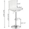 Galaxy Design Adjustable Bar Stools PU Leather Swivel Lift Kitchen Counter Pub Chair White Color Size L x W x H 40 x 40 x 110 cm Model &ndash; GDF-J201