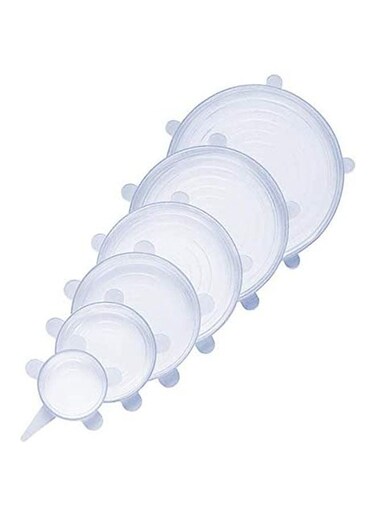 Lids Food And Bowl Covers Reusable Stretch Lids Cover Wrap For Cups Cans And Mugs Multi 6 Pack Clear