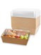 Tazweeq 20 Pack Charcuterie Boxes with Clear Lids, Disposable Paper Bakery Boxes, Food Containers to Go for Strawberries, Cupcakes, Pizza, Donuts, Party, Wedding, Outdoors and Home Use (19*8.5*6.5cm)