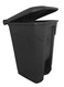 Pedal Waste Bin with Lid &acirc;&euro;&ldquo; 30L, 45L, 68L, 87L   Gray, Yellow, Red, Green   Durable Plastic Trash Bin with Foot Pedal &amp; Lid (Black, 45 LTR)