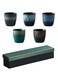 5-Piece Handmade Ceramic Espresso Coffee Cup Set 150ml &acirc;&euro;&ldquo; Multicolor Gift Box for Tea, Cappuccino, Latte, Turkish Coffee