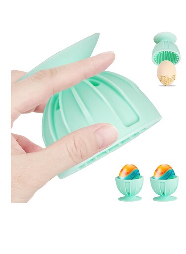 Egg Cleaning Brush Set for Fresh Eggs, Reusable and Easy to Clean Kitchen Tool, 2 Pack Egg Washer Scrubber in Green