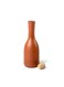 Corked Terracotta Carafe Bottle &acirc;&euro;&ldquo; Handmade Clay Water &amp; Beverage Server, Table Bottle with Natural Cork Stopper