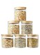 Glass Storage Jar with Bamboo Lids,Glass Airtight Canisters sets,Spice Jar, Pantry Organization and Storage Containers Ideal for Sugar, Coffee, Cookie, Candy,Cereals (700ml/24.6 oz, Set of 6)
