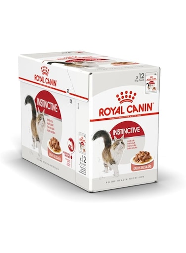 Royal Canin Feline Health Nutrition Instinctive Adult Cats Gravy 12X 85gm Cat Wet Food Pouches