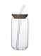 1 Pcs Can Shaped Glasses Classic Drinking Glasses with Straw&iuml;&frac14;&OElig;Glass Cups Coffee Cup for Juice, Soda, Iced Drinks&iuml;&frac14;&circ;500 ml&iuml;&frac14;&permil;