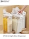 3pcs 2.5L Airtight Rice Dispenser Large Capacity Cereal Storage Container with Flip Top Lid Moisture Proof Insect Resistant Kitchen Organization Pantry Essentials