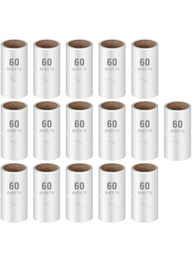 CareTick Lint roller Refill Tearable tape, 12 Pcs dust roller Refill 720-Page Sticky Fluff Roller Supplement Paper Core Suitable for Pet Hair Dust Removal Lint Rollers Replacement Core