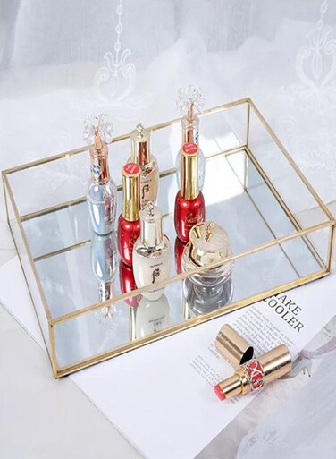 Multi Functional Storage Tray Clear 20x14x3.5cm