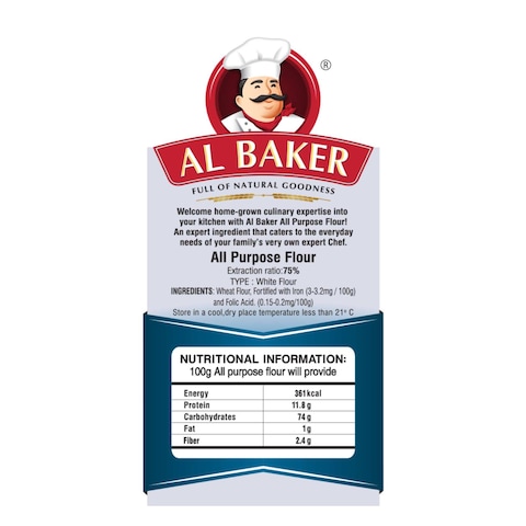 Al Baker All Purpose Flour, 2kg