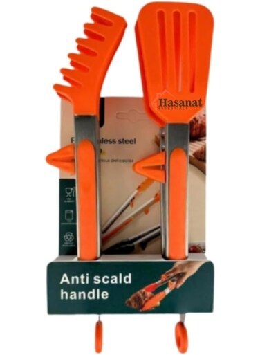 ESSENTIALS Essentials Multipurpose 2-in-1 Silicone Clamp Spatulas and Tongs &Atilde;&cent;&acirc;&sbquo;&not;&acirc;&euro;&oelig; Heat-Resistant, Non-Stick, Easy Grip