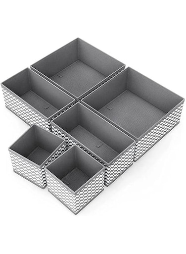 Drawer Organizer, Wardrobe Clothes Storage Organizer Box, Underwear Bra Organiser Closet Drawer Divider for Skirts Socks Bras Panties &amp; Scarf