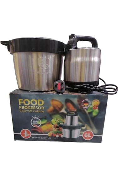 Meat Grinder, Food Chopper, 6L Stainless Steel Food Processor for Meat, Vegetables, Fruits and Nuts.