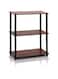Furinno Turn-N-Tube 3-Tier Compact Multipurpose Shelf Display Rack, Dark Cherry