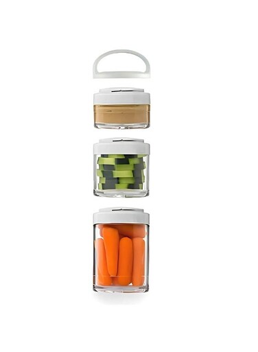 Stackable Food Storage Containers with Lids 3 Pack Airtight Twist and Lock Snack Jars 100ML 200ML 300ML BPA Free Reusable Containers for Fruits Nuts Treats Veggies Pureed Mashed Food Travel Friendly Meal Prep Portion Control Box&Acirc;&nbsp;Overnight Oats Jars Healthy Snacking Diet Friendly Lunch On The Go Snack Containers