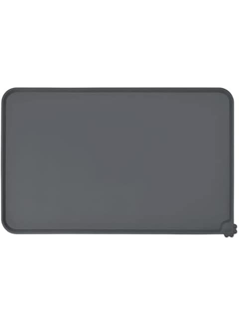 Food-Grade Silicone Dog Bowl Mat, Non-Slip Waterproof Feeding Mat with Raised Outer Border, Durable and Scratch-Resistant, for Keeping Floors Clean and Containing Spills for Dogs and Cats, 55 * 38 cm