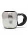 Designer Ceramic Mug 400 ml Modern Silver and Black Color Combination with Artistic Butterfly Print for Daily Tea and Coffee Use
