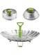 azzeell Steamer Basket Stainless Steel Vegetable Steamer Basket Folding Steamer Insert for Veggie Fish Seafood Cooking, Expandable to Fit Various Size Pot (7.1" to 11")