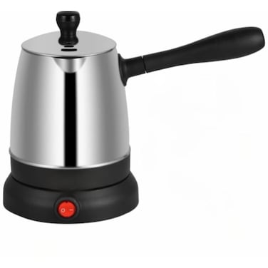 Stainless Steel Electric Turkish Coffee Maker - Portable Greek Coffee Pot with 360&deg; Rotatable Base