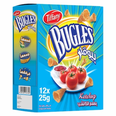 Tiffany Bugles Ketchup, 25g Pack of 12