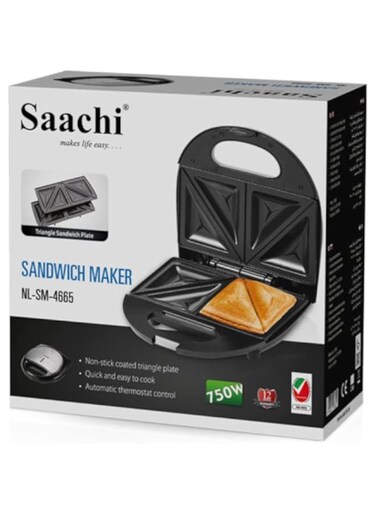 Saachi Sandwich Maker NL-SM-4665-BK