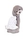 Bow Decor Soft Summer Dog Dress Bear Print Ruffle Pet Dress for Small Medium Dog Cat Puppy (White, XL)