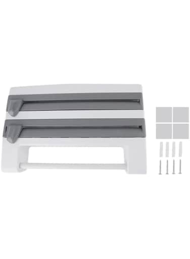 Dubai Gallery Multifunctional Paper Dispenser And Bottle Storage White/Grey 39X10X24Centimeter