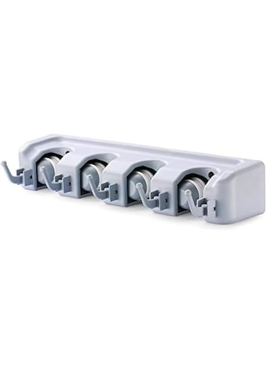 ZTO Mop and Broom Holder and Garden Tool Organizer, Wall Mounted 4 Ball Slots with 5 hooks Storage Rack