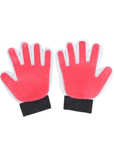 Oasisgalore 1 Pair Hair Remover Glove for Dog and Cat, Gentle Pet Grooming Glove Brush Enhanced Five Finger Design