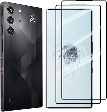 For ZTE nubia Red Magic 10 Pro Screen Protector, Tempered Glass [Full Adhesive][Full Coverage] [Bubble-Free] [Anti Scratch] HD Clear High Responsive for Red Magic 10 Pro Black (2 pack)