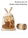 Household garbage bags, 80 bags per roll, double-layered, portable kitchen large plastic bags with raccoon print, 45x50cm