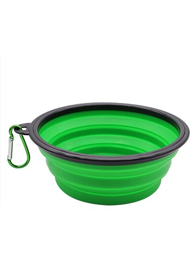 Large Collapsible Dog Bowl 1 Pack, 34oz Foldable Dog Travel Bowls, Portable Dog Water Food Bowl with Clasp, Pet Cat Feeding Cup Dish for Traveling, Walking, Hiking