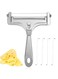 Cheese Cutter, Stainless Steel Cheese Slicer with 4pcs Extra Wires Adjustable Handheld Butter Block Cutter for Cheddar Gruyere Mozzarella Kitchen Slicing Tools
