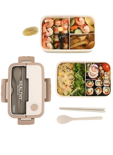 Lunch box for kids school Bento box style, Lunch Box with 5 Compartments Cutlery Set, Leak-Proof Bento Box Snack Boxes for Kids Adults School, Picnic, Trips - 1500ml